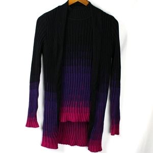 Spanner Ombre Accordian Style Sweater & Cardigan